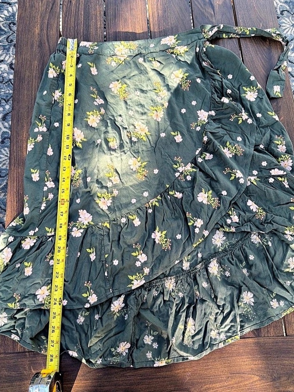 SO Goods for Life Floral Mini Dress Green Size Medium